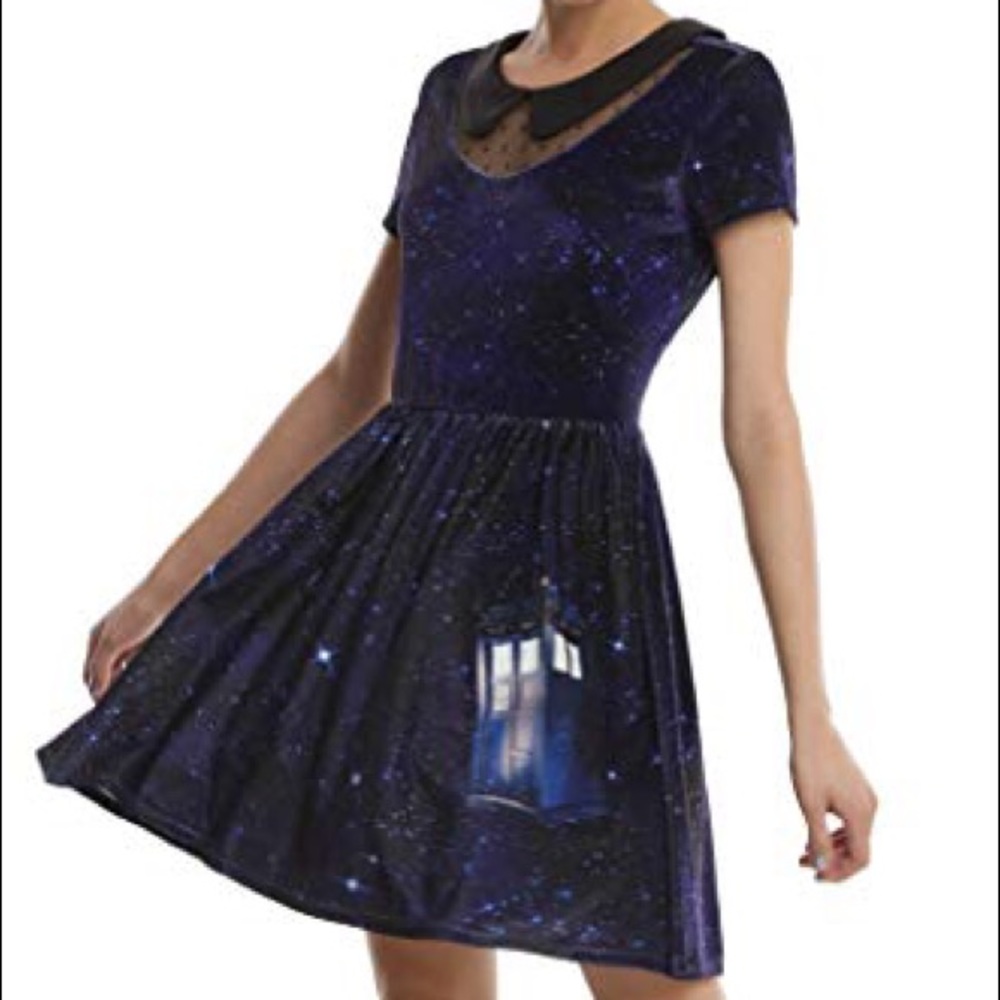 Doctor Who velvet galaxy TARDIS dress